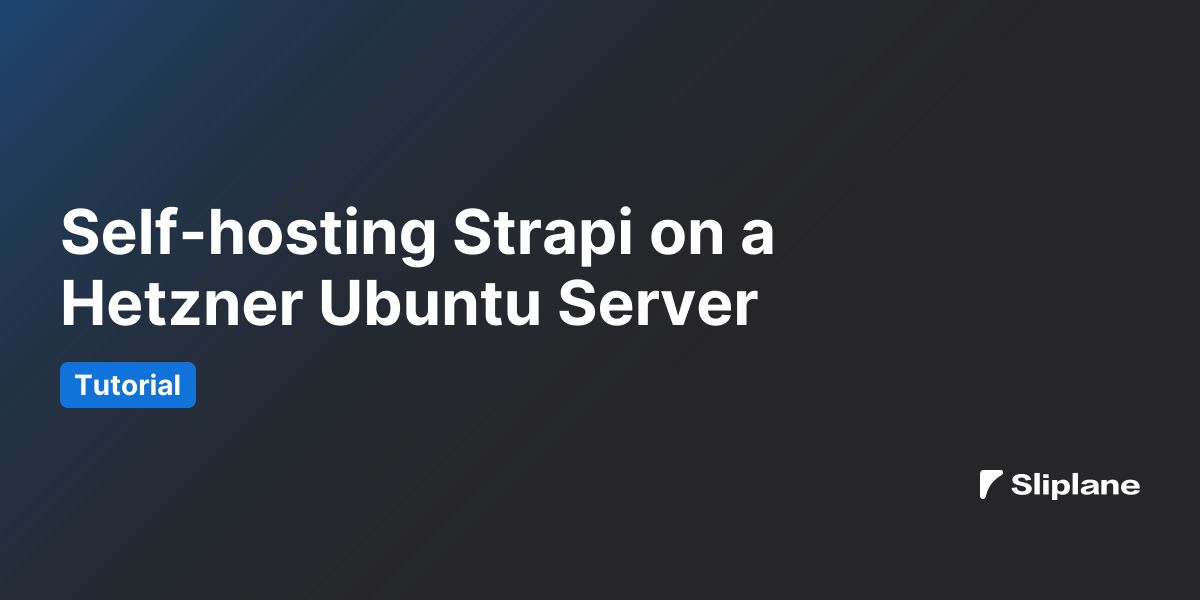 Self-hosting Strapi on a Hetzner Ubuntu Server