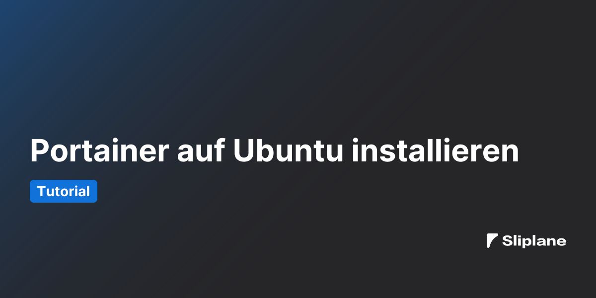Portainer auf Ubuntu installieren