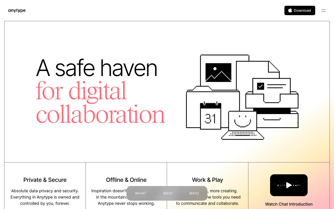 Anytype Landing Page